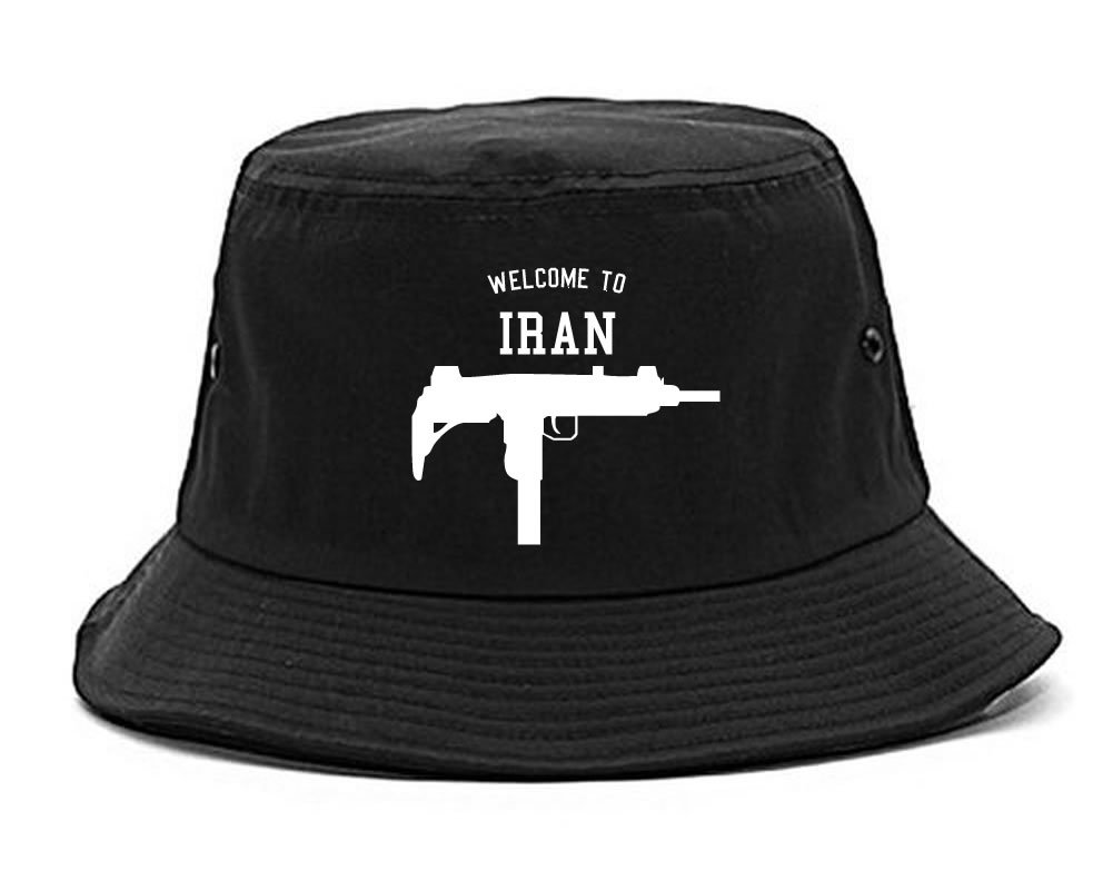 Kings Of NY Welcome to Iran Uzi Machine Guns Country Bucket Hat Black