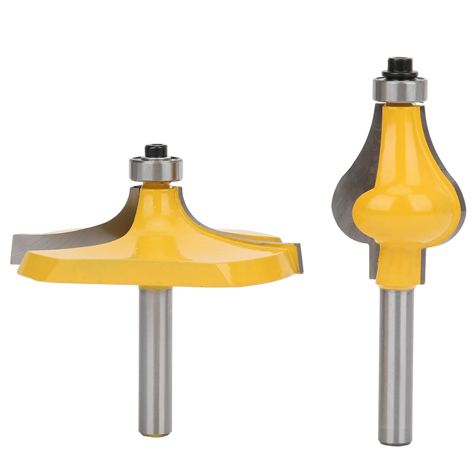 Set di 2 frese per braccioli e corrimano da 8 mm con cuscinetto, fresa in lega YG6 per lavorazione del legno, adatta a corrimano per scale e profilatura dei bordi dei tavoli,