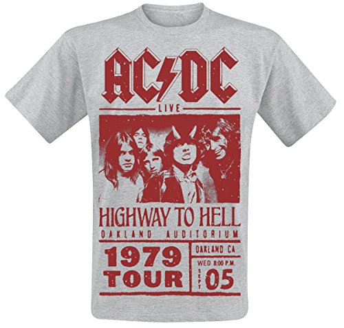 AC/DC Highway to Hell – Red Photo – 1979 Tour Homme T-Shirt Manches Courtes Gris chiné - Les Beatles, Paul McCartney, John Lennon, RIngo Starr, George Harrison AC/DC Highway to Hell - Red Photo - 1979 Tour Homme T-Shirt Manches Courtes Gris chiné – Image 7