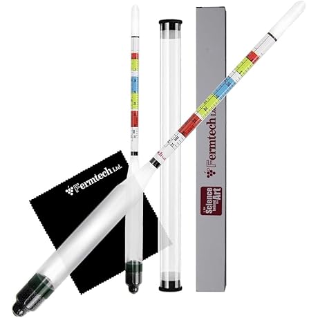 Glass Triple Scale Hydrometer for Mead