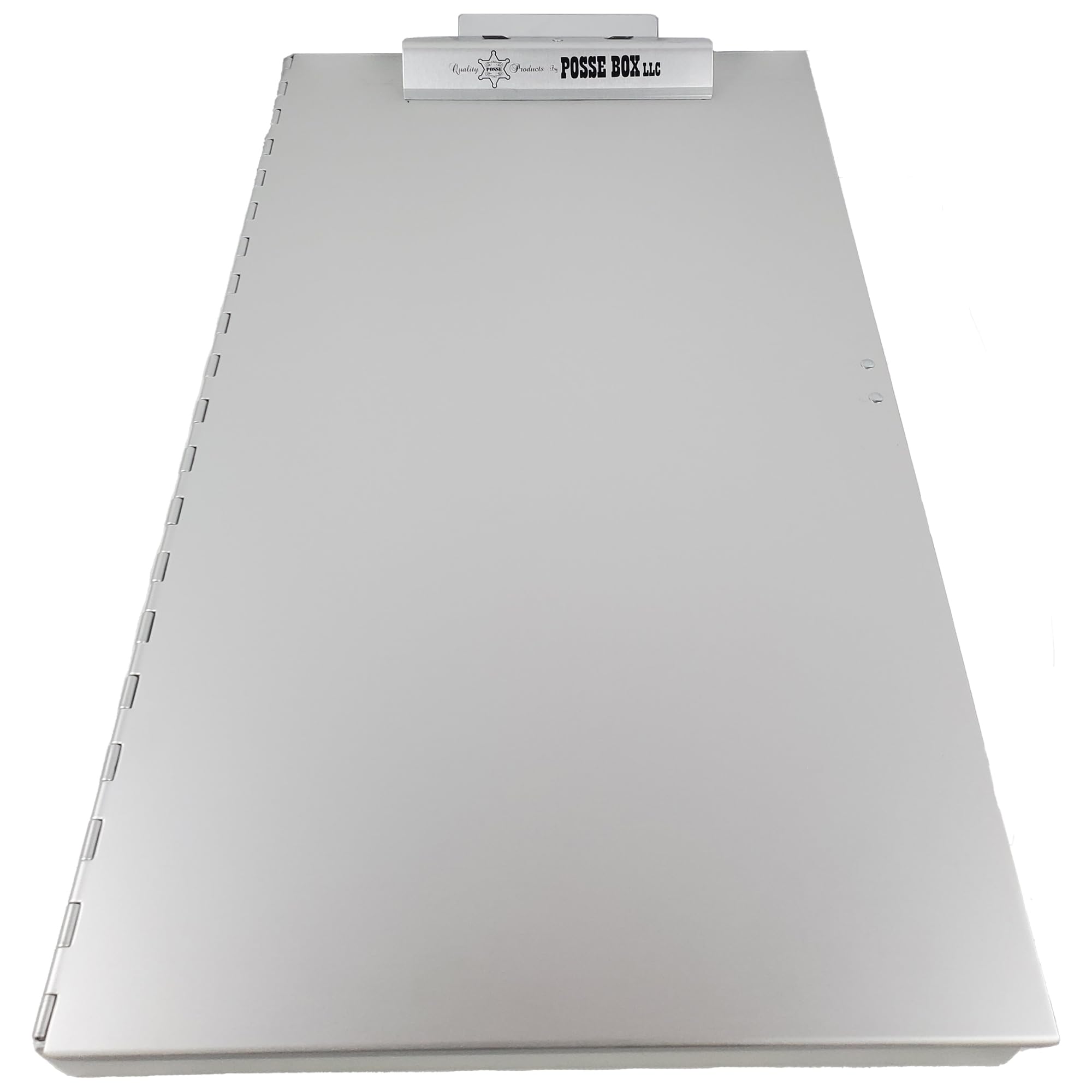 Posse Box - Seitenöffnendes Klemmbrett mit einem Fach PBxL-85-S · eloxiertes Aluminium in Silber · 45,7 x 27,9 x 3,8 cm · Aufbewahrungs-Organizer