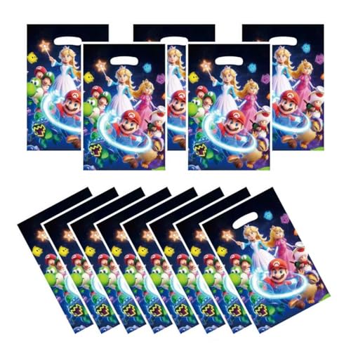 88xiaoyun 30 PCS latest Mario Themed Party Gift Bags Party Supplies for Kids Cute Mario Game Themed Party Birthday Decoration Gift Bags Suitable for Girls or Boys