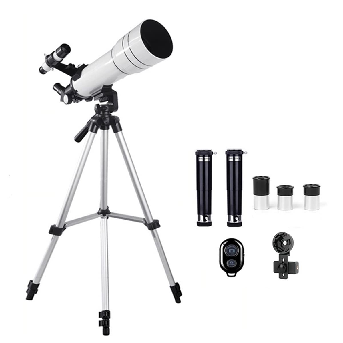 Telescopio astronómico refractor de 70 mm para superar la baja visibilidad lunar en casa 8