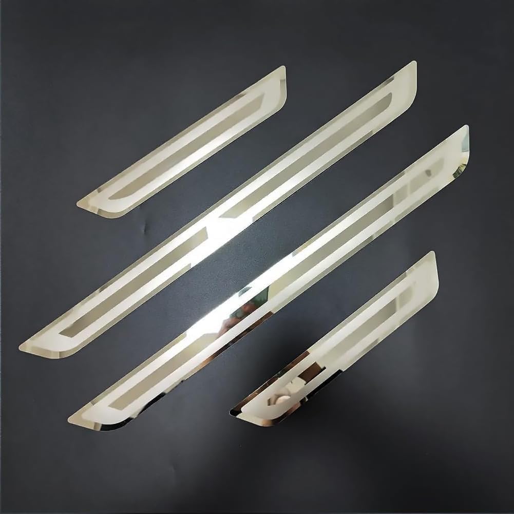 QIZUN 4Pcs Stainless Steel Car Door Sill Protectors for Jeep Renegade 2020 2021, Auto Welcome Pedal Kick Plates, Entry Guard Threshold Scratch Cover