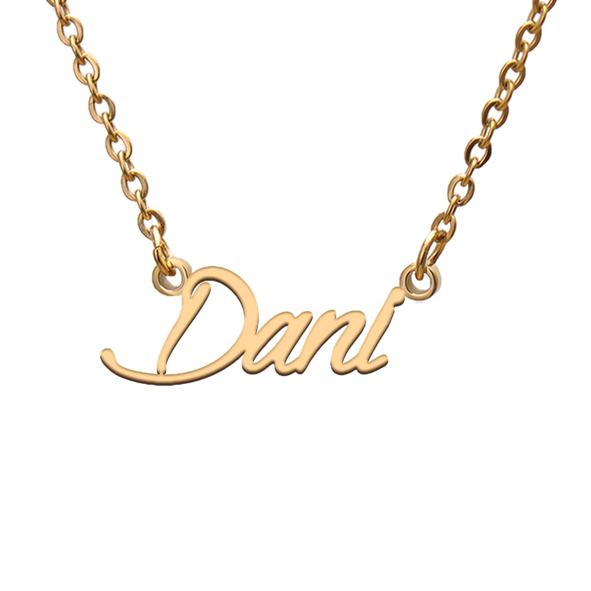 GR859CName Tag Necklaces for Her His Friends Familys Relationship Memory Jewelry Gift