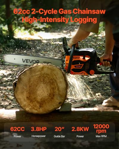 VEVOR 20-inch 62CC Gas Chainsaw