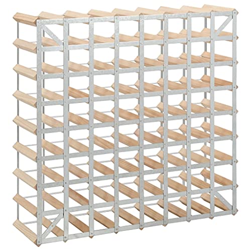 Soporte para 72 Botellas SKM de Madera Maciza Beige miniatura 3