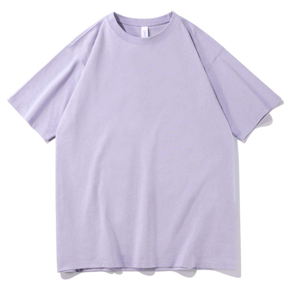 T-shirt męski 230 g, ciężki, bawełniany, luźny, na lato, okrągły dekolt, masywny kolor, 6 sztuk, 19, M