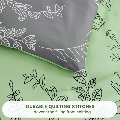 Couette lit simple anti-corvée Qucover parure réversible lavable sans housse - 7
