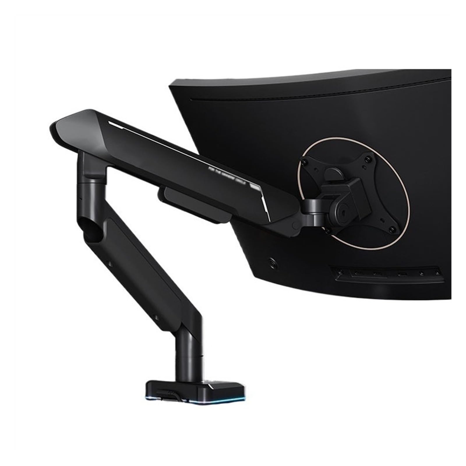 SaryEdge Monitor Desk Mount Single Monitor Mount Arm, Supports 17-42" Screens and 33 lbs, Adjustable Gas Spring Mount with 31 RGB Lighting Modes and USB Port,Black