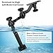 WINDFRD Aluminum Height Telescopic Fish Finder Mount with Dual Horizontal Swing Arm, Marine Electronics Mount for 7