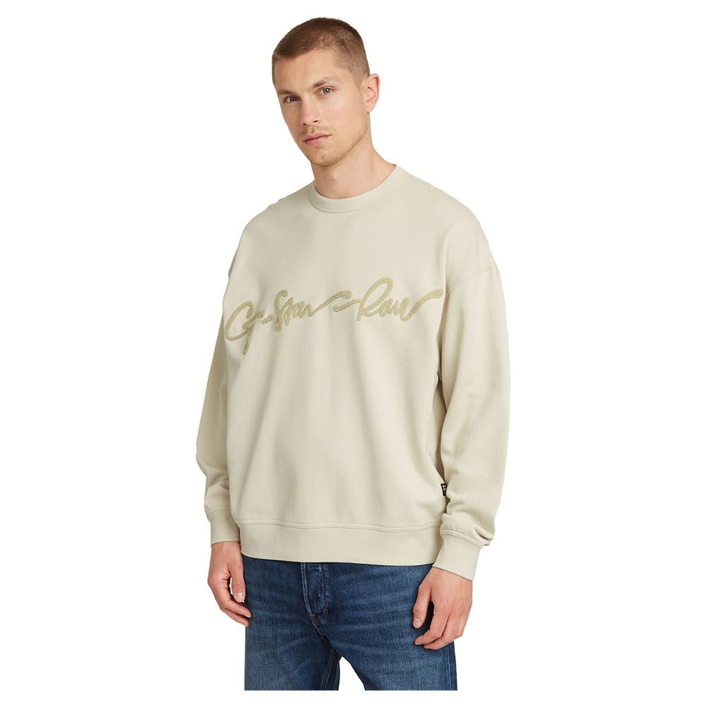 G-Star Sudadera Chenille G-Script Loose Sudadera Hombre (Pack de 1)