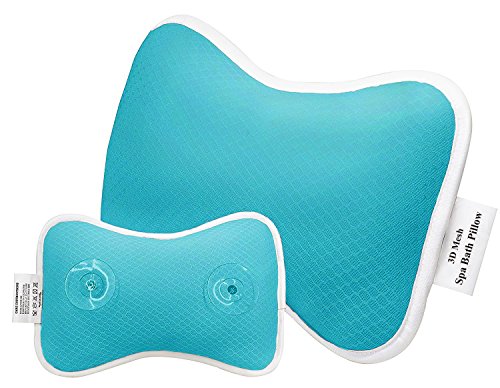 image for Coastacloud Comfortable Bath Pillow with Suction Cups, Supports Neck a