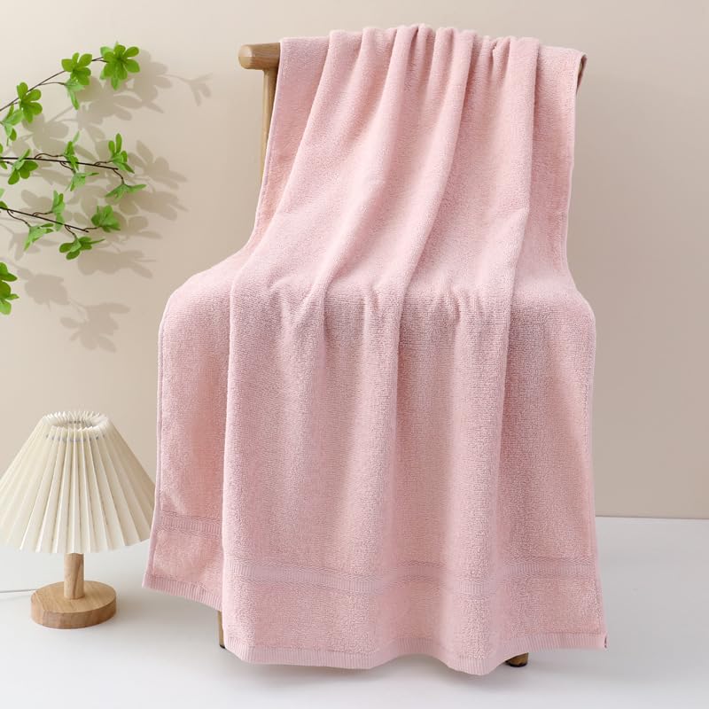 Lot de 4 serviettes rose pour le bain et la maison, linge de toilette doux et absorbant 03