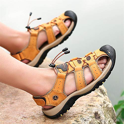 Asifn Athletic Sport Sandals Outdoor Men Summer Fisherman Beach Leather Casual Shoes Breathable Strap Hiking Walking4