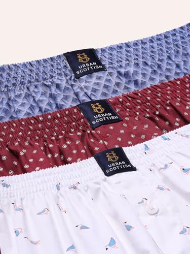 Image of Urban Scottish Ultra-Comfortable Men's Boxer Pants - 100% Cotton Material with A Stylish Print - Soft and Stretchy Elastic Waist Band - Dynamic Movement and Hardwearing Stitching - Breathable with A Gentle Snug Fit