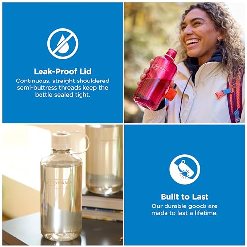 Image of Nalgene 32 oz Narrow Mouth Water Bottle | BPA-Free, Durable & Leak Proof, Lghtweght Bottle for Hkng, Gym & Travel, Cotton