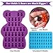2 Unique Extra Large Gummy Silicone Bear Molds - 2 Big Molds + 2 Bonus Droppers (1 Inch Super Cute Bears) These Jello, Candy or Chocolate Molds are Made of Durable BPA Free Silicone