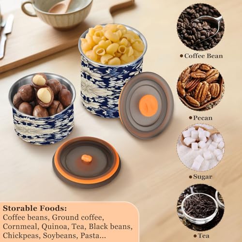 Envase Hermético de Acero para Café 900ml Azul miniatura 5