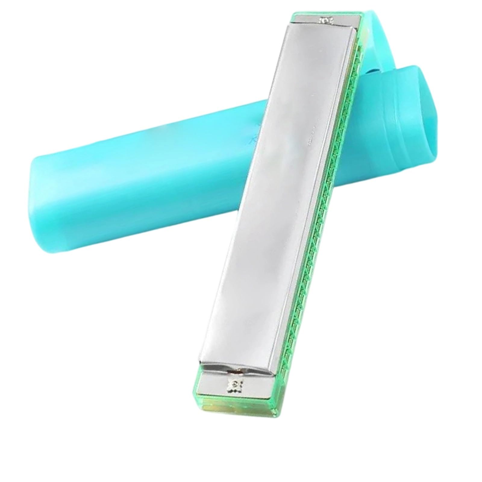 Armonica Blues Armonica A 24 Fori Chiave C | Strumento per armonica a chiave C stressato professionale per adulti a 24 fori per principianti(Blue)