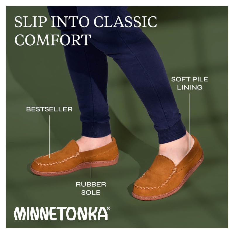 Image of Minnetonka Men's Pile Lined Hardsole Slipper