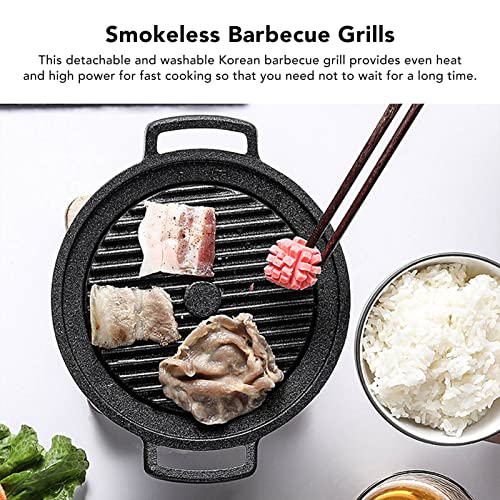 Barbecue coréen sans fumée compact mini poêle portable en fer