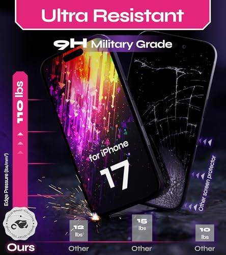 Image of Defenslim for iPhone 17 Screen Protector (2Pack), Easy Auto-Align Install Kit, 6.3 inch Tempered Glass, 9H Hardness, Ultra HD Clear, Case Friendly, EasyShield