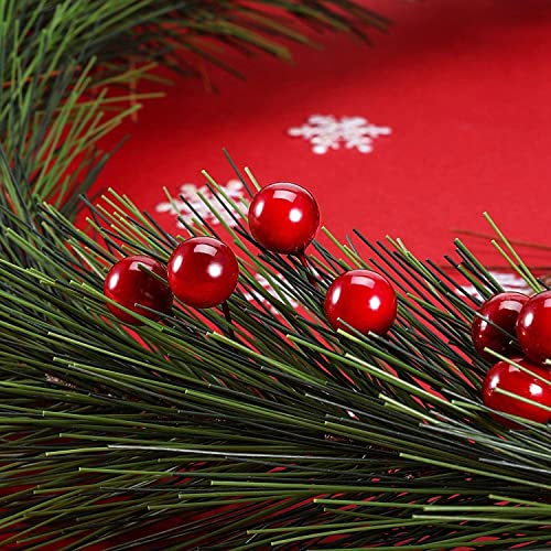 Ascension Multicolour Plastic Artificial Holly Berries, 10 mm Fake Berries Decor on Wire for Christmas Tree Decorations Flower Wreath DIY Craft Use (Pack of 150) - Image 5