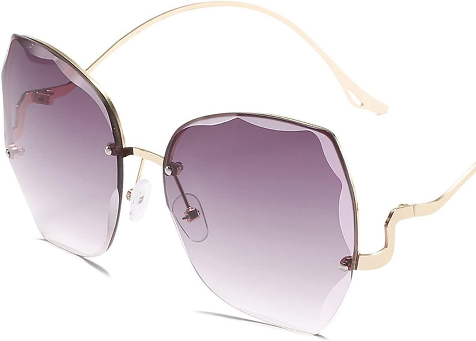 ZWENDEZWENDE Women's sunglasses Rimless Sunglasses Fashion Sunglasses Women (Color : 2)