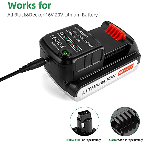 Flagpower LCS1620 Lithium Battery Fast Charger for Black Decker 16V 20V