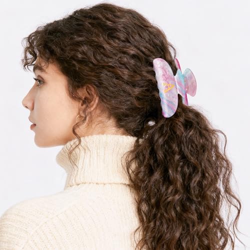 Image of Initial Hair Clips Personalized Hair Claws - Monogram Hair Claw Large Hair Clip,Fashion Glitter Claw Clips Hair Accessory - Lavender,I