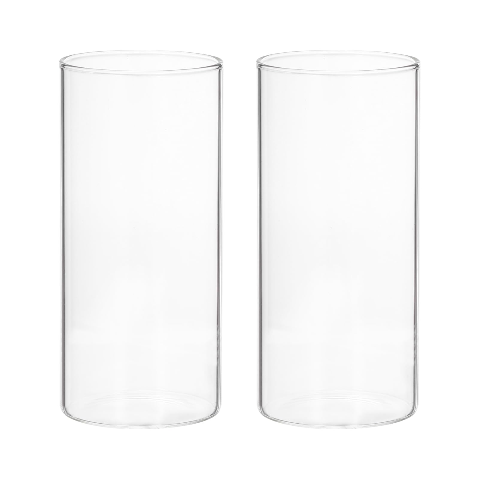 PATIKIL Glass Cylinder Vase, 2 Pcs 4.7" Tall and 2.6" Dia Flower Vase Floating Candle Holder Vase for Home Decor Wedding Centerpieces(10oz) — image 1