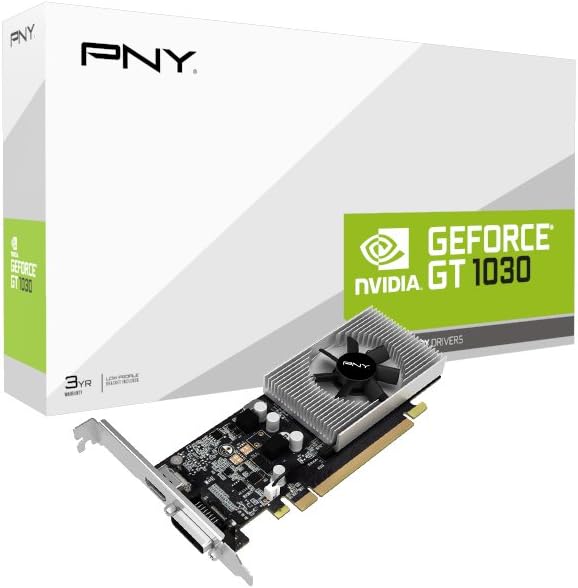 PNY nVidia GeForce GT1030 Scheda Grafica da 2 GB, Pci Express 3.0, Nero