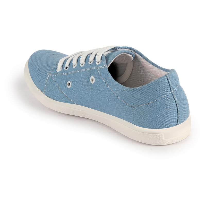 Image of FAUSTO Men Casual Classic Canvas /Fabric Sneaker Shoe | Lightweight Comfort Insole | Everyday 6-Eye Lace Up Shoes with Anti Skid TPR Sole