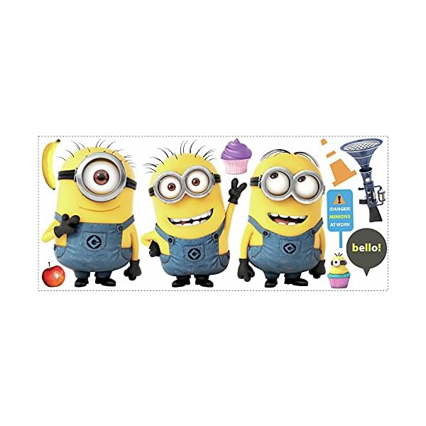 Joy Toy 20810 Wandtattoo groß "Minions" 1 Blatt mit 11 Elementenn – Bild 4