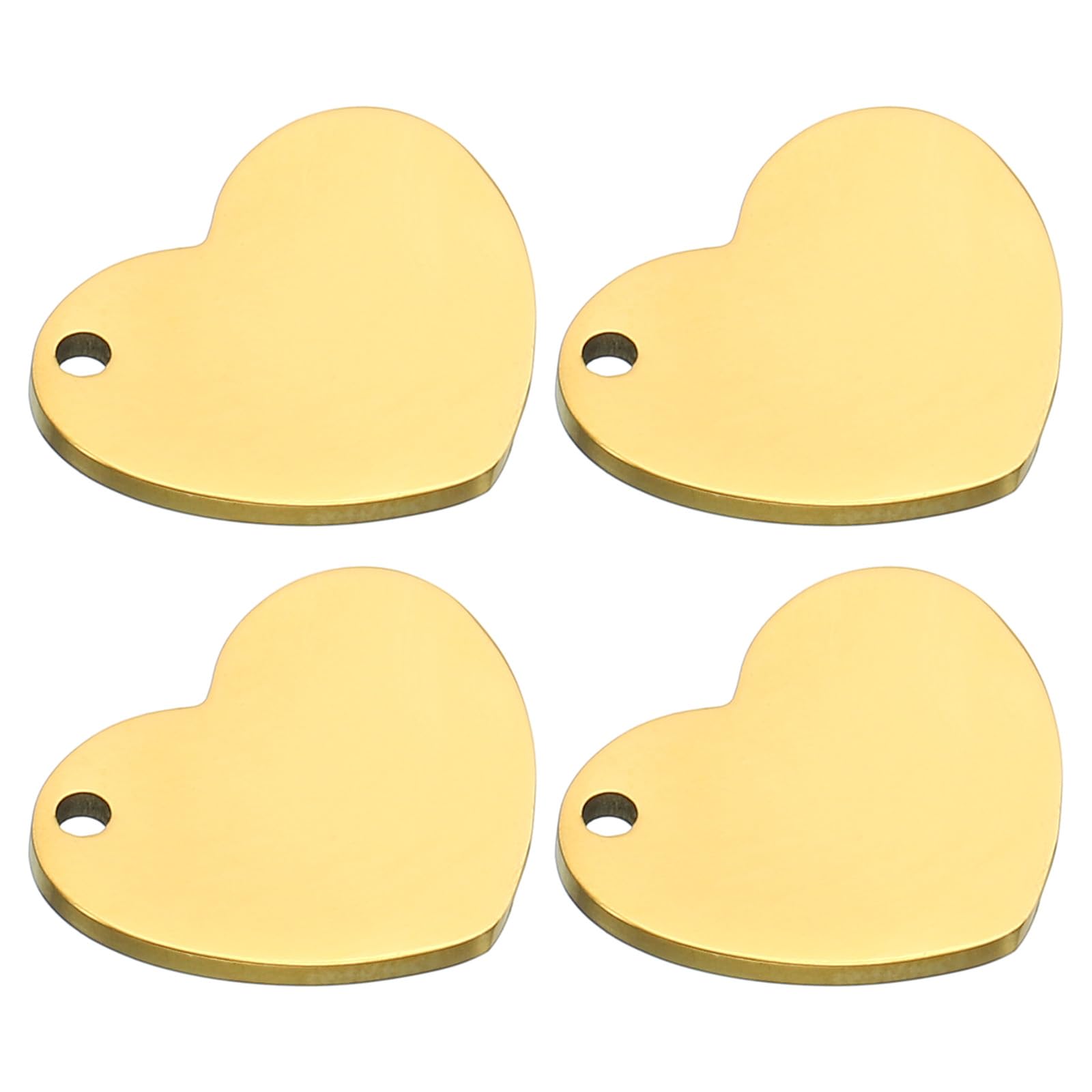 PATIKIL 4pcs Heart Charm