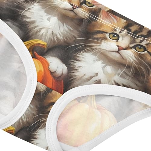 Cotton Girls Underwear Toddlers Tabby Kittens Cute Little Girl Panties Print Briefs Girls Undies 2t4