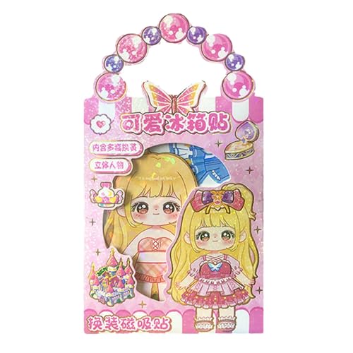 Set di libri di adesivi per ragazze, libro di attività alla moda, per principesse, libro di adesivi a tema con diversi abiti, blocco adesivo impermeabile per ragazze