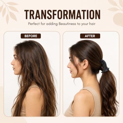 Image of Glaze Matt Finish Hair Clip for Women & Girls Pack of 3 Banana Clip (large)
