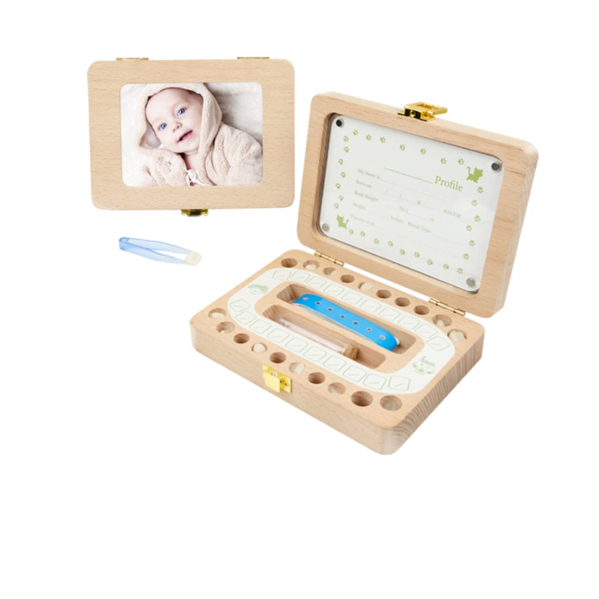 Zerodeko De Bebé Caja De Recuerdo De De Leche Cajas Organizadoras Organizador De Conservación De Infantiles Bambú Regalo Niño De Madera