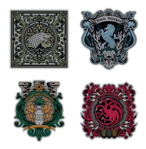 Image of Elektroplate House of the Dragon Sigils Premium Dynamic Car Decal Set of 4