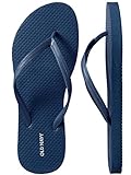 OLD NAVY Flip Flop Sandals for Woman, Great for Beach or Casual Wear (8, Dk. Blue)