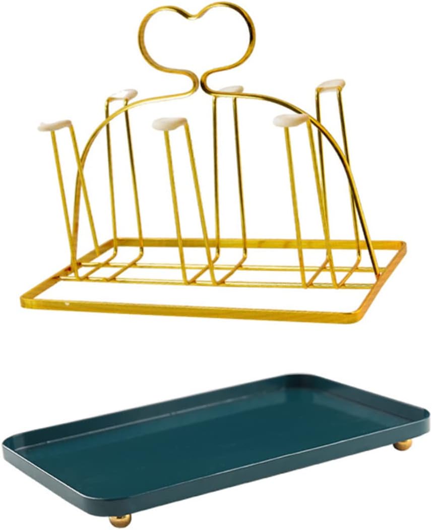 GLEAVI 1pc Heart Shaped Water Cup Holder Teacup Draining Rack Plastic Tray Base Cup Organizer