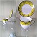 Hipiwe Acrylic Tea Cup Saucer Display Stands Clear Dinnerware Display Easel Stand Teacup Sets Plate Holder, Pack of 5 , High Legs