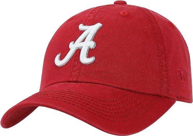 Collegiate Primary Color Relaxed Fit Adjustable Hats (US Alpha One Size Alabama A)