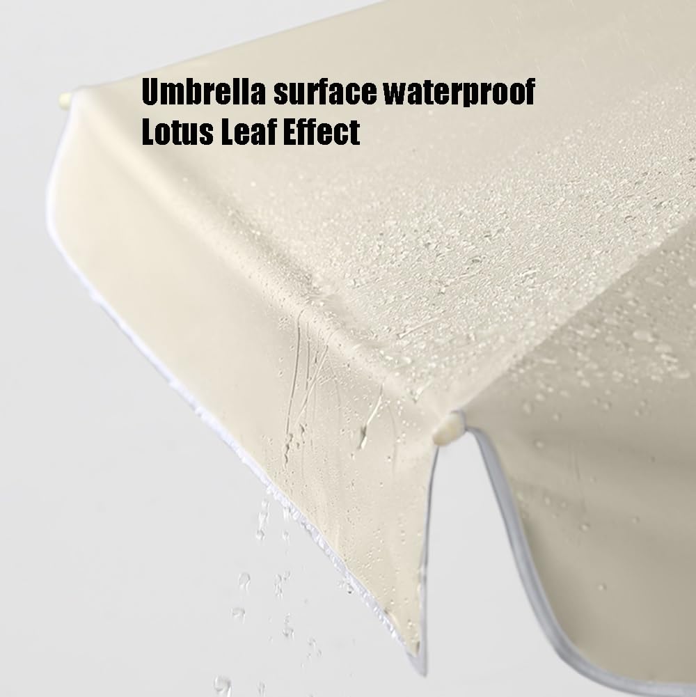Ombrellone portatile da esterno color albicocca da 160 cm con tenda parasole per spiaggia, giardino, piscina, mercato, tavolo