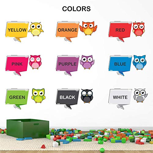Image of StickMe 'Colours Names Cute Birds Color Baby Kids Learning Education Nursery Pre School Kinder Garden Colorful Wall Sticker'(Multi Colour, Vinyl)