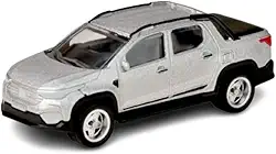 Carro Miniatura 1:64 Fiat Fastback Toro Strada Carrinho Colecionável Pneu Borracha (Strada Prata)