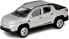 Carro Miniatura 1:64 Fiat Fastback Toro Strada Carrinho Colecionável Pneu Borracha (Strada Prata)