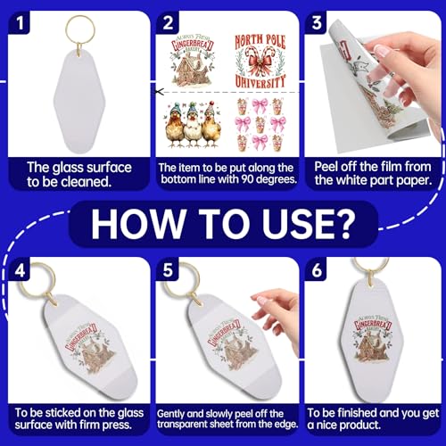 Image of 48 Pcs UV DTF Stickers Christmas Quotes Sticker for Keychain